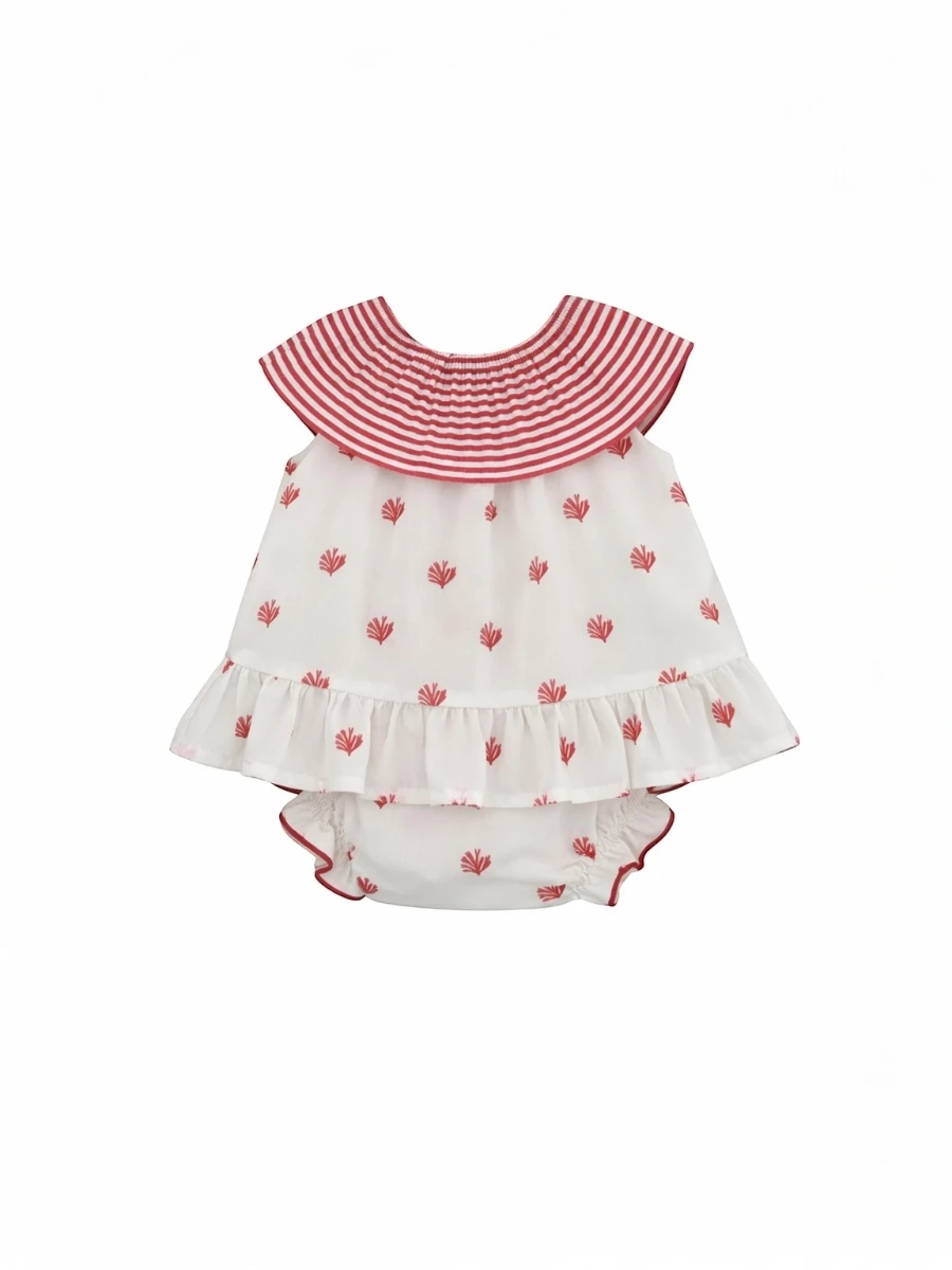 Jesusito Reef cuello rayas plisado con braguita - Imagen 2