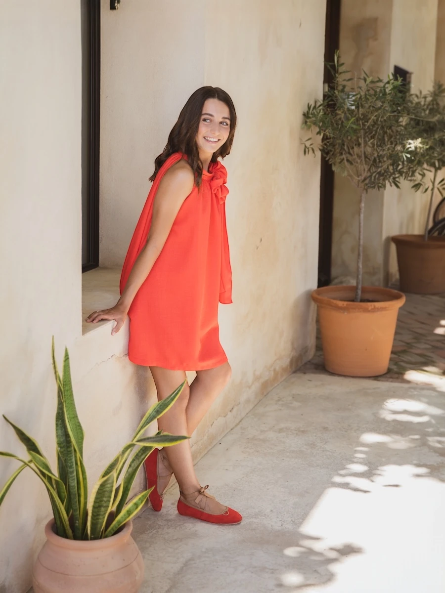 Vestido Reef halter lazada rojo - Imagen 2