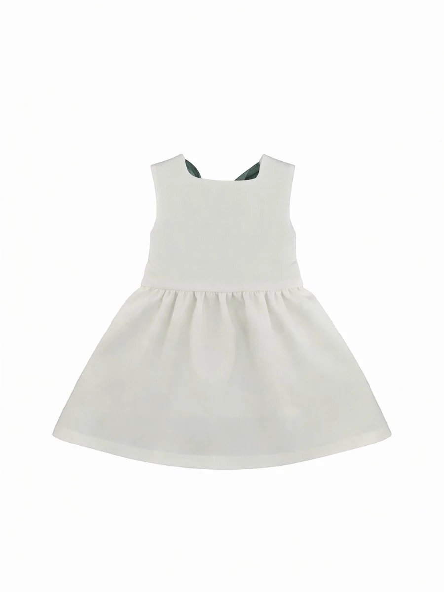 Vestido Sunny blanco cruzado espalda - Imagen 6