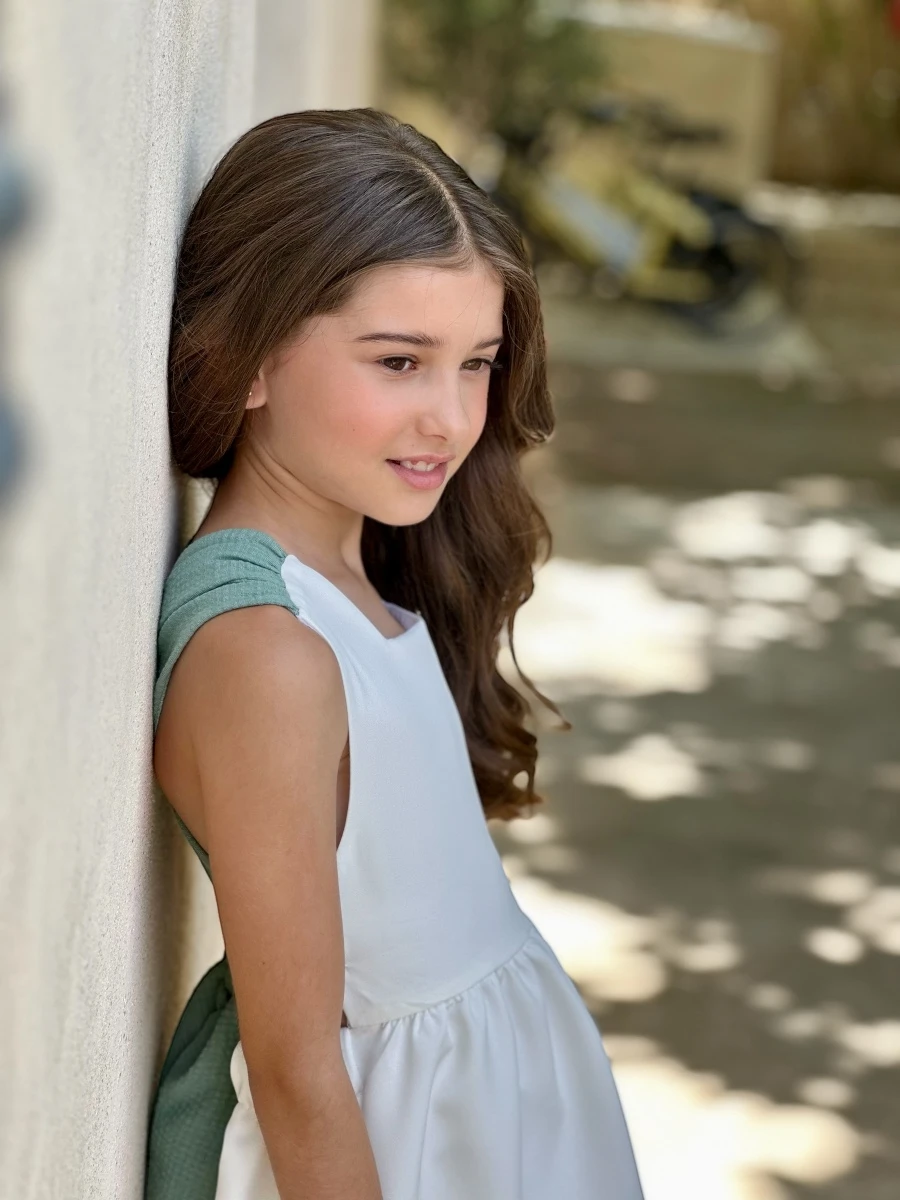 Vestido Sunny blanco cruzado espalda - Imagen 5