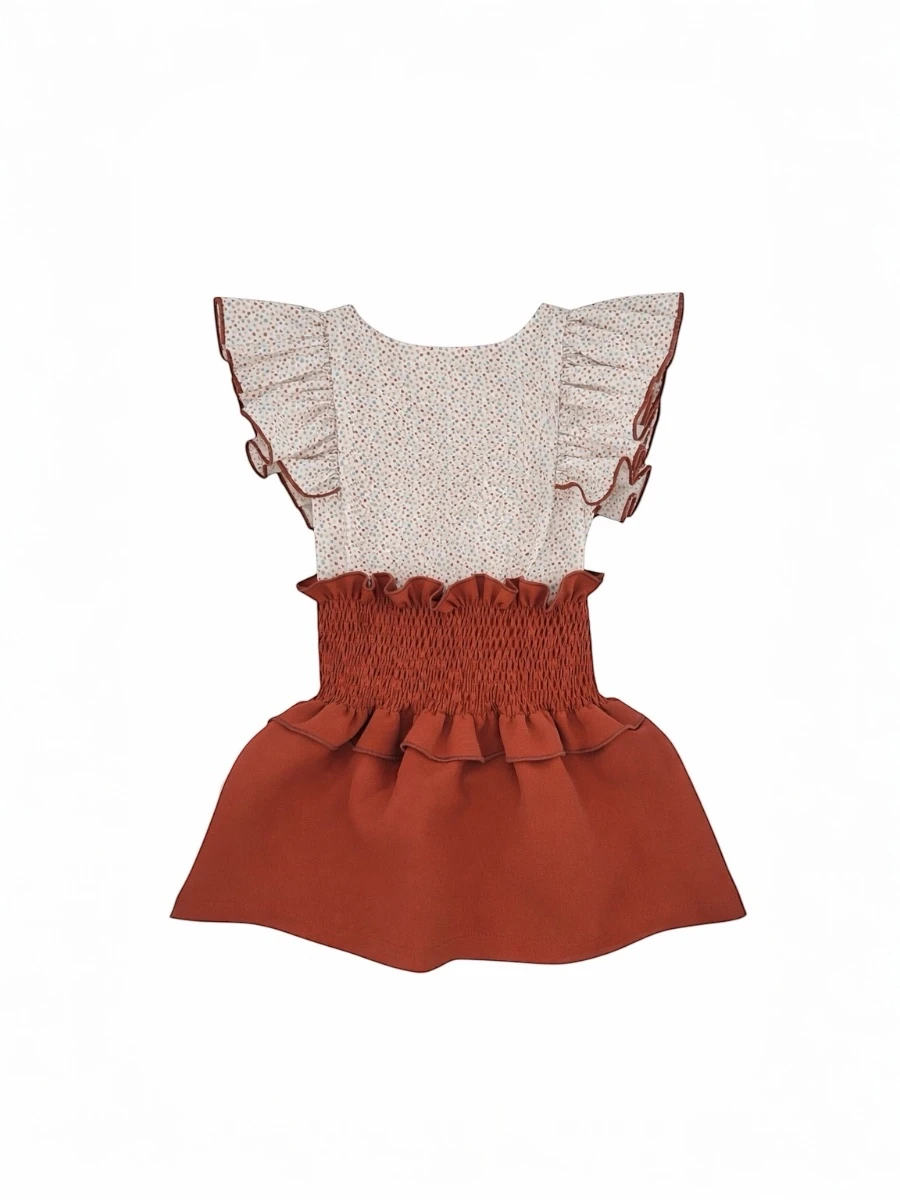 Conjunto Seabed camisa volante puntitos falda engomada caldera - Imagen 6