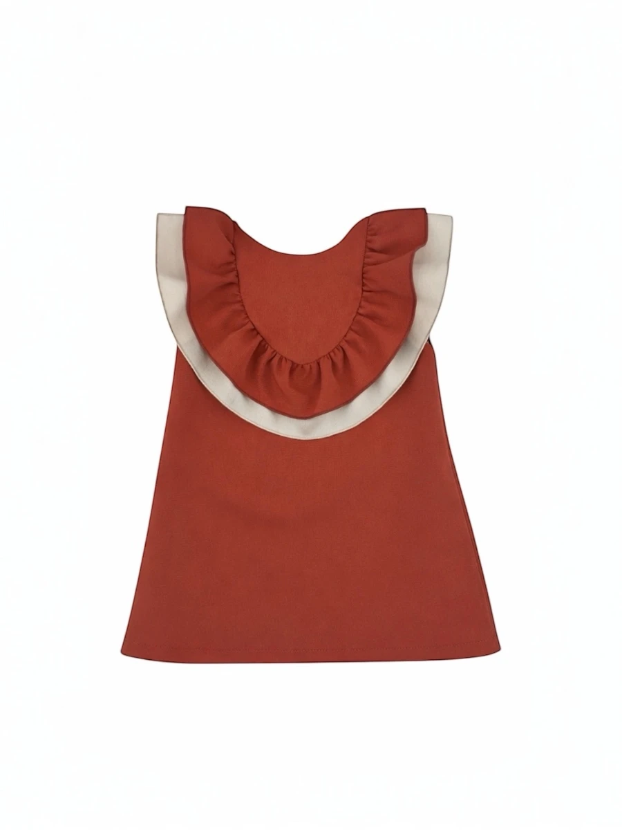 Vestido Seabed caldera doble volante pechera - Imagen 6